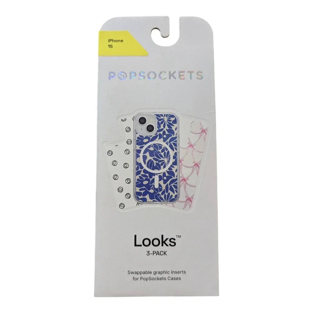 D6. Looks PopSockets‎ Swappable Case Inserts (3 pack) Apple iPhone 15